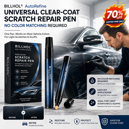 BILLHOL® AutoRefine Universal Clear-Coat Scratch Repair Pen — No Color Matching Required