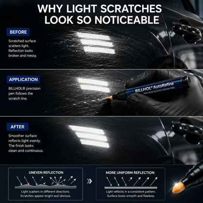 BILLHOL® 🚙AutoRefine Universal Clear-Coat Scratch Repair Pen — No Color Matching Required