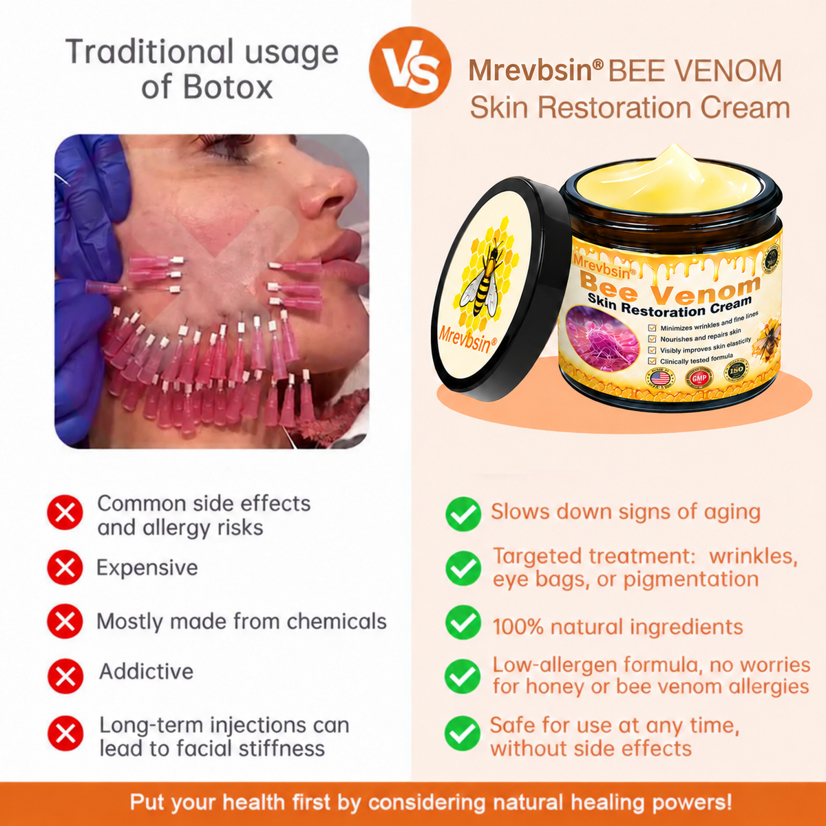🔥Official Brand Shop丨Mrevbsin® Bee venom Pro Comprehensive Cream—Tightening for Skin Types