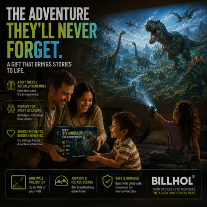 𝐁i𝐥𝐥𝐡𝐨𝐥® 3D Dinosaur Projection Watch