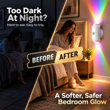 BILLHOL® SmartGlow Motion Sensor Wall Light – Rechargeable RGB & Warm Light