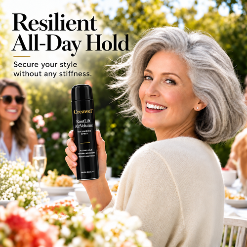 ⏳🔥 LIMITED-TIME 70% OFF! ⏰ Creawel® 🚚RootLift AirVolume Peach-Scented Styling Spray – Instant Root Lift, Fuller-Looking Hair & Flexible All-Day Hold