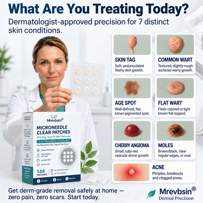 𝐎𝐟𝐟𝐢𝐜𝐢𝐚𝐥 𝐒𝐭𝐨𝐫𝐞 | Mrevbsin®  👩‍⚕️𝐁𝐨𝐭𝐚𝐧𝐢𝐜𝐚𝐥 𝐌𝐢𝐜𝐫𝐨𝐧𝐞𝐞𝐝𝐥𝐞 𝐇𝐲𝐝𝐫𝐨𝐜𝐨𝐥𝐥𝐨𝐢𝐝 𝐏𝐚𝐭𝐜𝐡 (𝐅𝐨𝐫 𝐒𝐤𝐢𝐧 𝐓𝐚𝐠𝐬, 𝐒𝐦𝐚𝐥𝐥 𝐒𝐤𝐢𝐧 𝐆𝐫𝐨𝐰𝐭𝐡𝐬, 𝐖𝐚𝐫𝐭𝐬, 𝐌𝐨𝐥𝐞𝐬, 𝐀𝐠𝐞 𝐒𝐩𝐨𝐭𝐬 & 𝐏𝐢𝐠𝐦𝐞𝐧𝐭𝐚𝐭𝐢𝐨𝐧 𝐂𝐨𝐧𝐜𝐞𝐫𝐧𝐬)