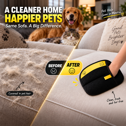 BILLHOL® FurReset Pro Pet Hair Remover Glove — Reusable Home & Car Fur Cleaning Tool