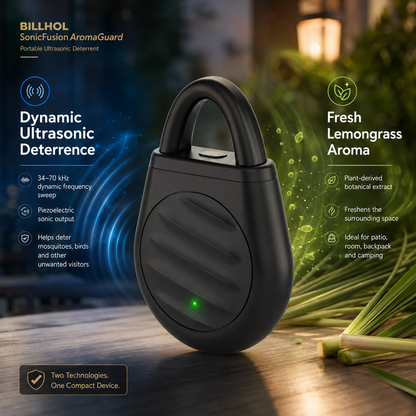 BILLHOL®SonicFusion AromaGuard Advanced Portable Multi-Pest Ultrasonic
