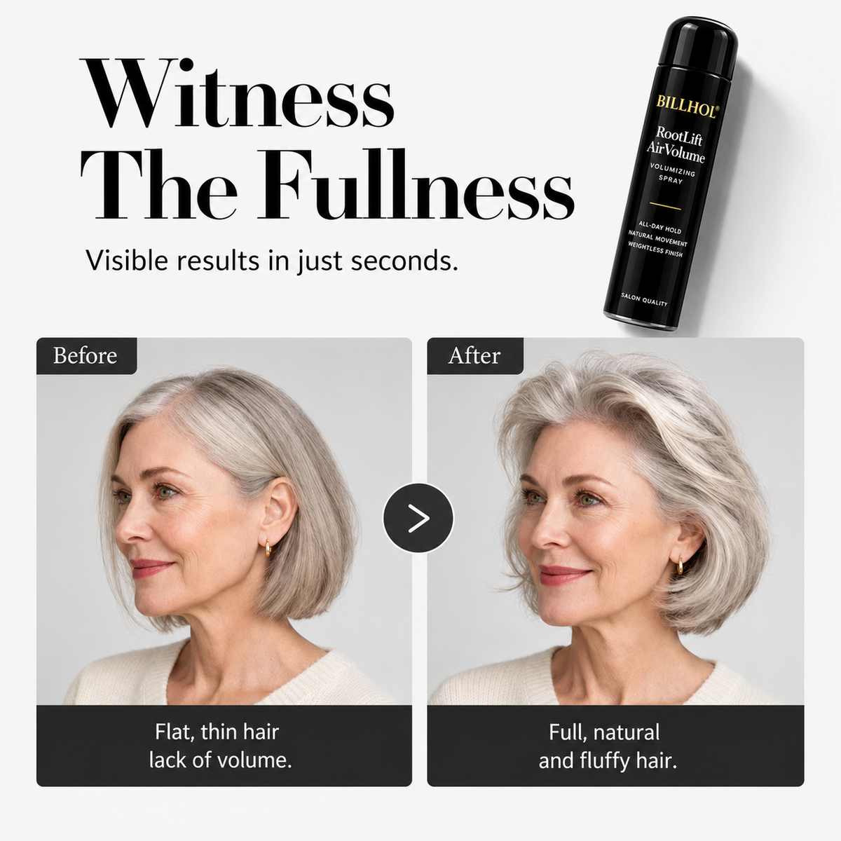 ⏳🔥 LIMITED-TIME 70% OFF! ⏰ Creawel® 🎉RootLift AirVolume Peach-Scented Styling Spray – Instant Root Lift, Fuller-Looking Hair & Flexible All-Day Hold