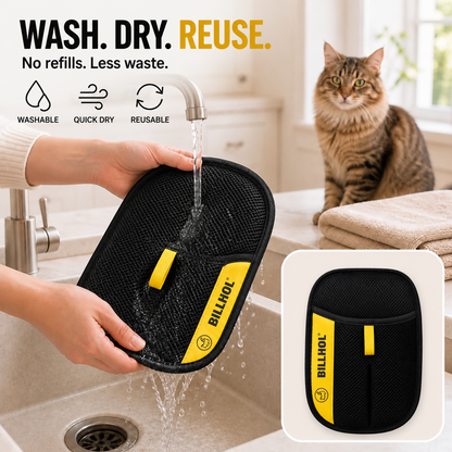 BILLHOL® 🔥FurReset Pro Pet Hair Remover Glove — Reusable Home & Car Fur Cleaning Tool