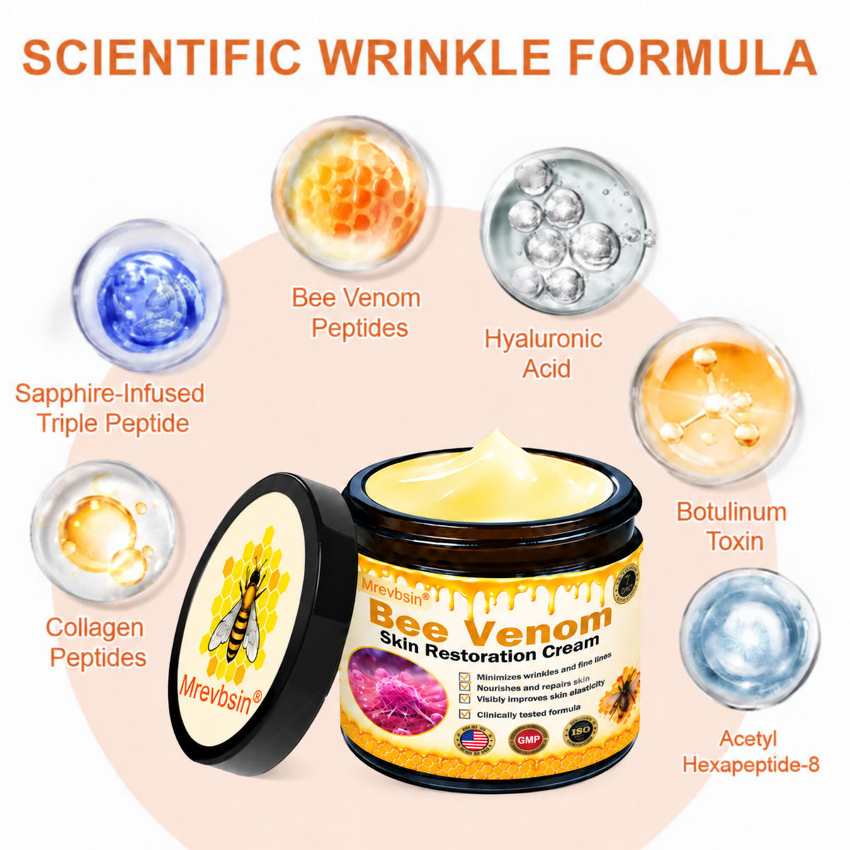 🔥Official Brand Shop丨Mrevbsin® Bee venom Pro Comprehensive Cream—Tightening for Skin Types