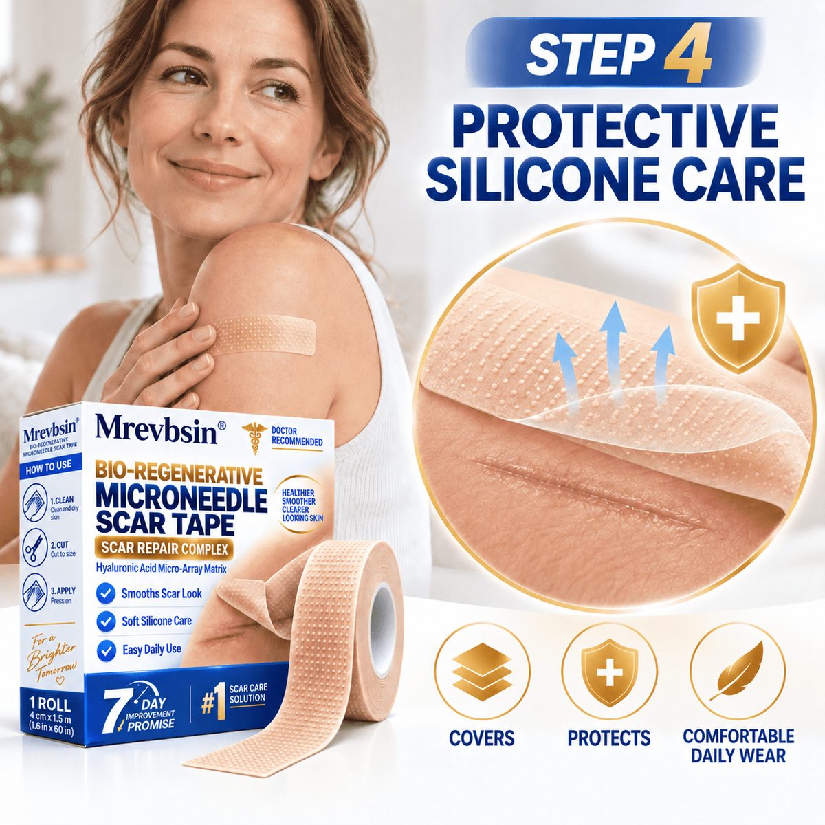 𝐎𝐟𝐟𝐢𝐜𝐢𝐚𝐥 𝐒𝐭𝐨𝐫𝐞 ①丨Mrevbsin® 🩹 Bio-Regenerative Microneedle Scar Tape——Remove all kinds of skin scars