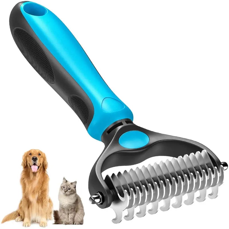 🐾 Double-Sided Pet Grooming Brush – Detangling & Loose Fur Care✂
