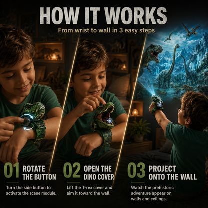 𝐁i𝐥𝐥𝐡𝐨𝐥® 3D Dinosaur Projection Watch