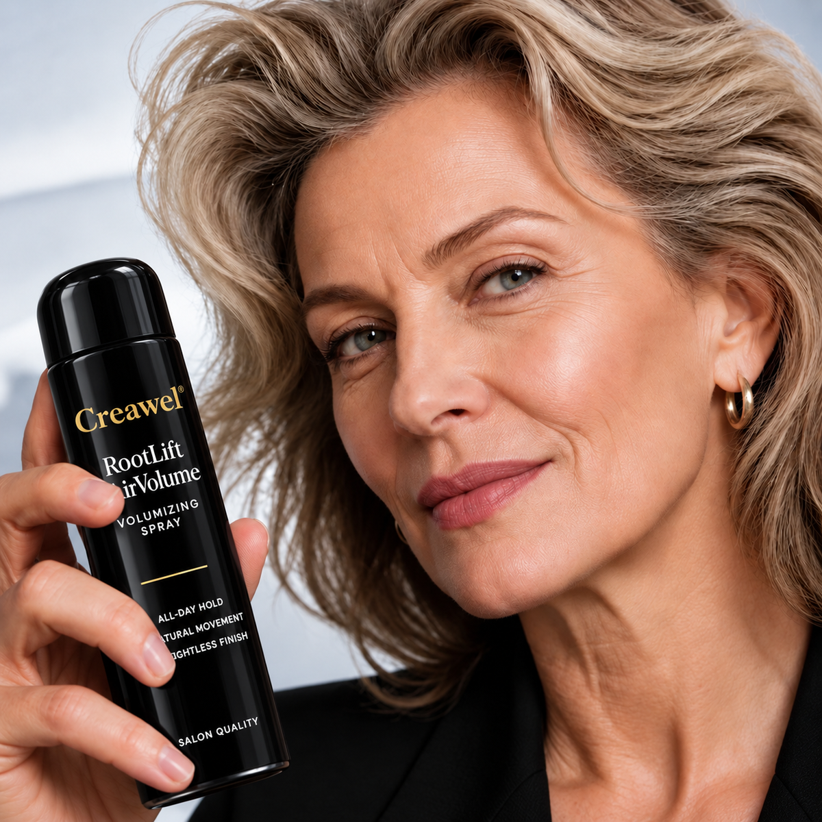 ⏳🔥 LIMITED-TIME 70% OFF! ⏰ Creawel® 🚚RootLift AirVolume Peach-Scented Styling Spray – Instant Root Lift, Fuller-Looking Hair & Flexible All-Day Hold