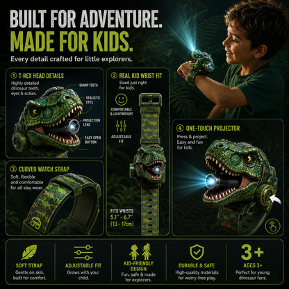 𝐁i𝐥𝐥𝐡𝐨𝐥® 3D Dinosaur Projection Watch