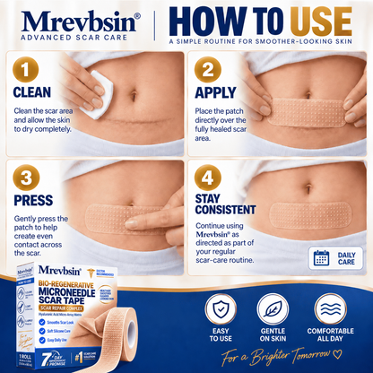 𝐎𝐟𝐟𝐢𝐜𝐢𝐚𝐥 𝐒𝐭𝐨𝐫𝐞 ①丨Mrevbsin® 🩹 Bio-Regenerative Microneedle Scar Tape——Remove all kinds of skin scars