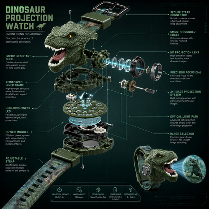 𝐁i𝐥𝐥𝐡𝐨𝐥® 3D Dinosaur Projection Watch