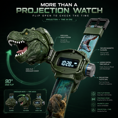 𝐁i𝐥𝐥𝐡𝐨𝐥® 3D Dinosaur Projection Watch
