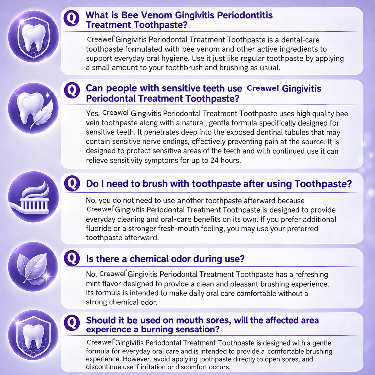 Creawel® Gingivitis Periodontal Treatment Toothpaste