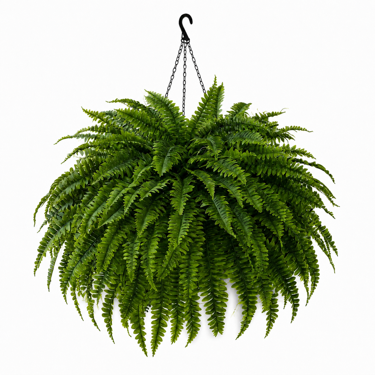 BILLHOL® Oversized Pre-Lit Artificial Boston Ferns - No Watering, No Fading